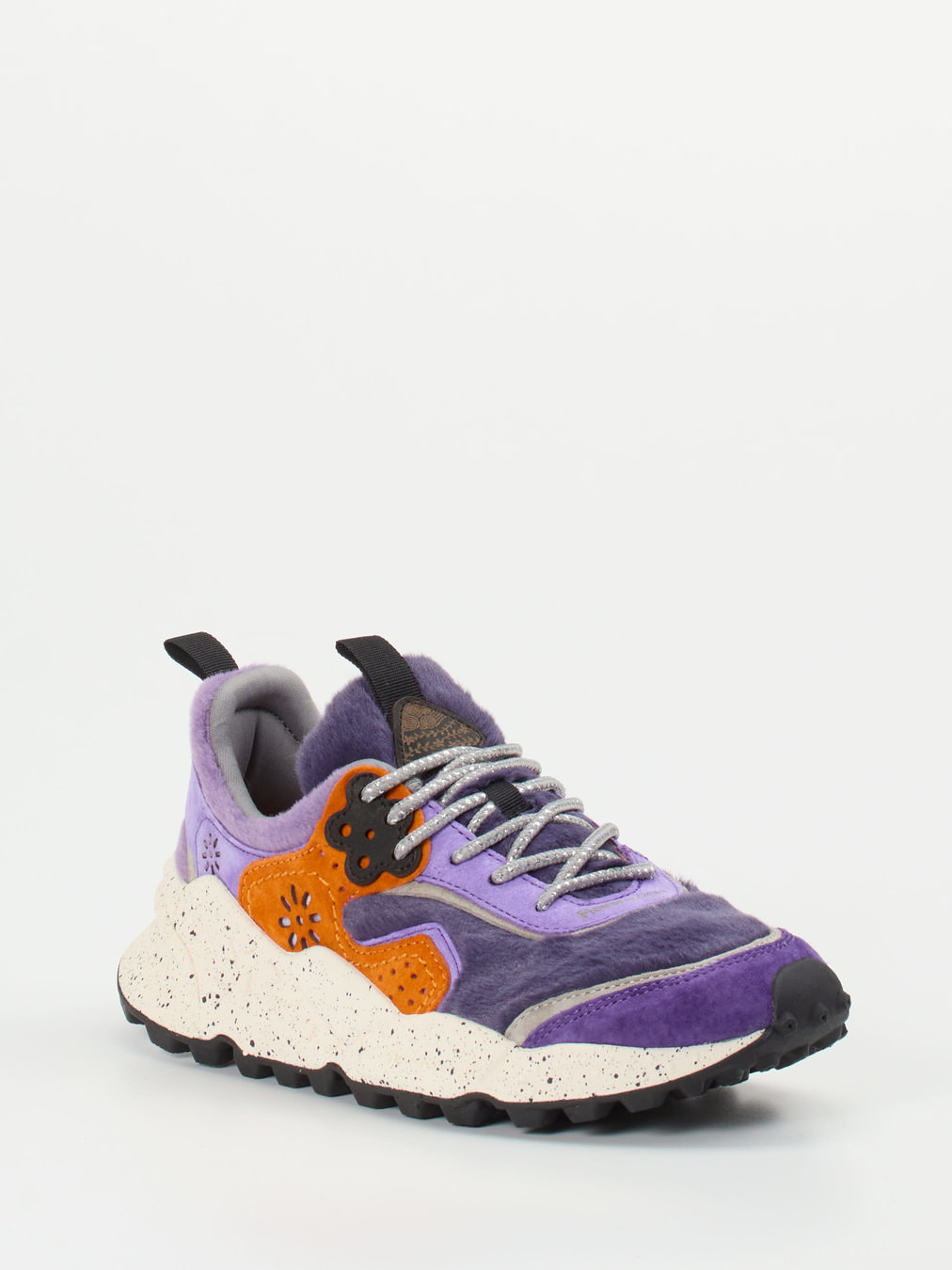 Flower Mountain – Sneaker aus Textil und Veloursleder Violett