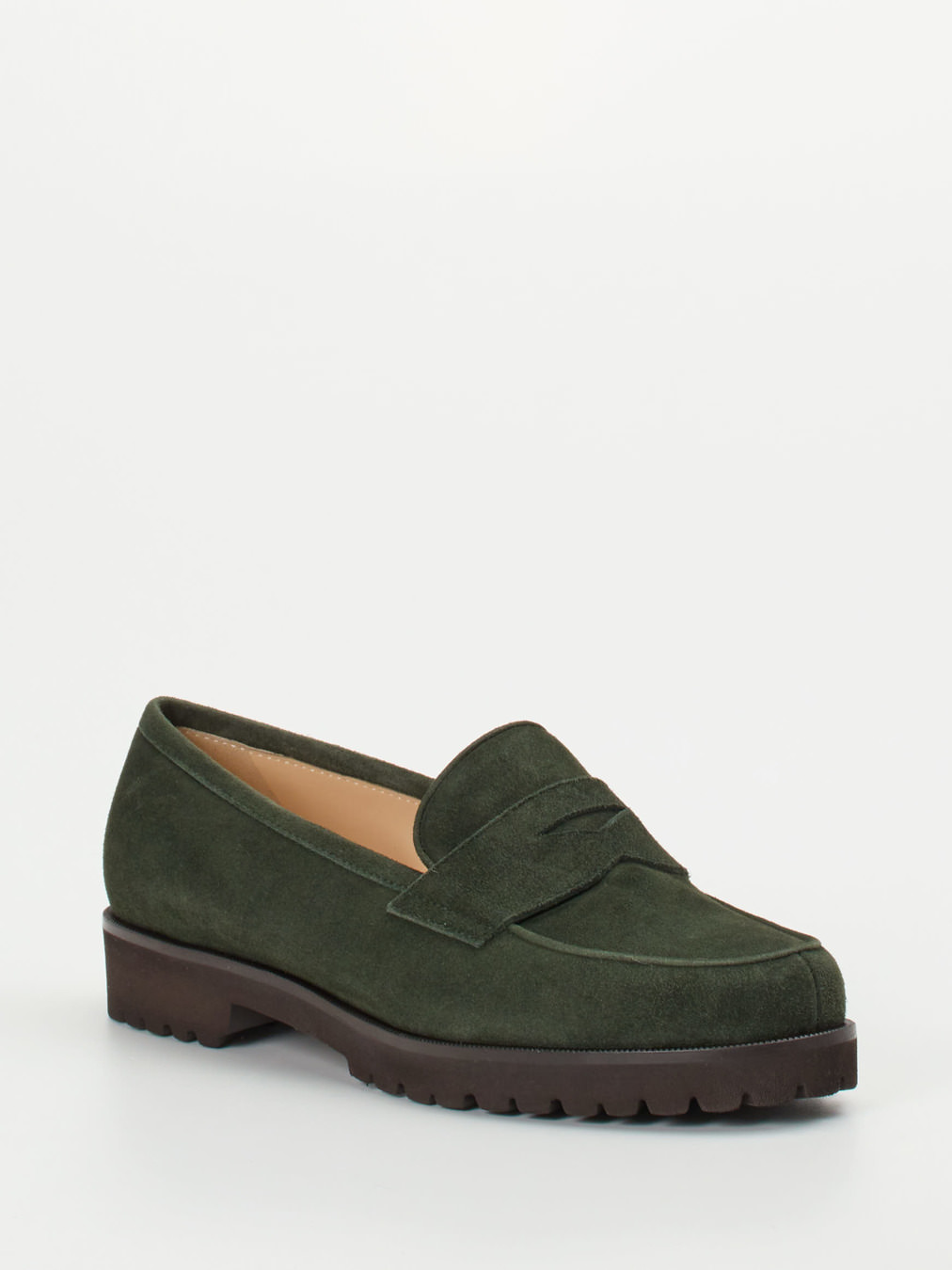 Unützer – Loafer aus Veloursleder in Grün