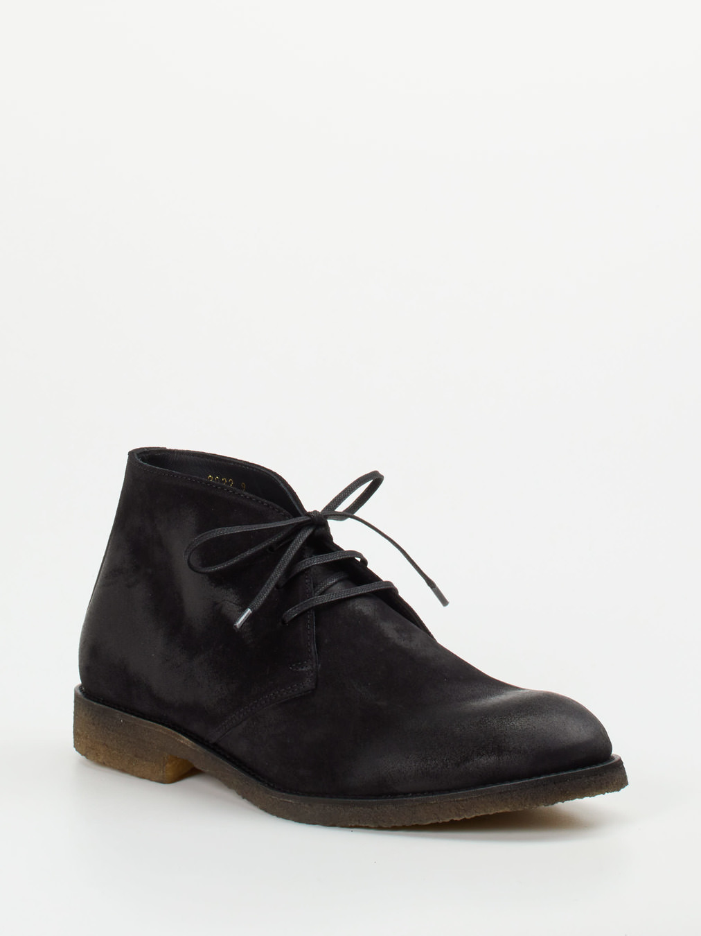 Konstantin Starke – Schnürboots aus Veloursleder schwarz