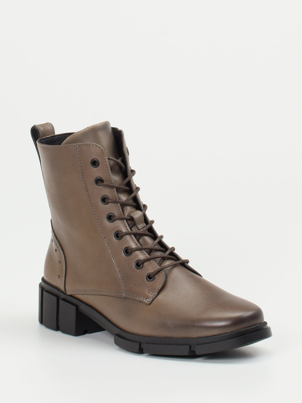 Solidus – Schnürboots aus Kalbleder in Taupebraun