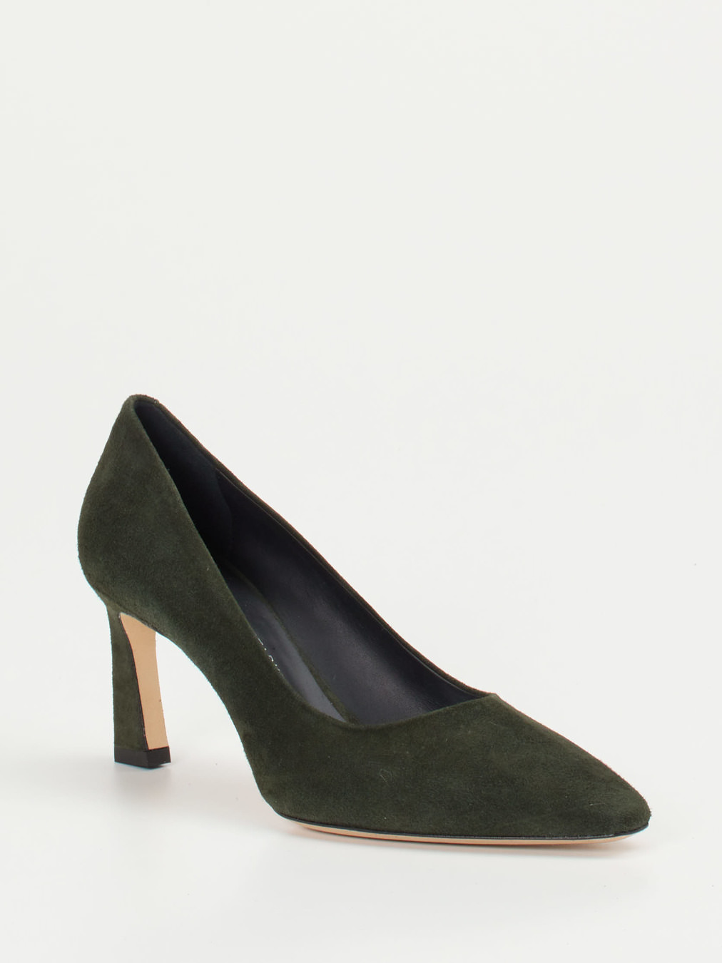 Konstantin Starke – Pumps aus Veloursleder Dunkeloliv