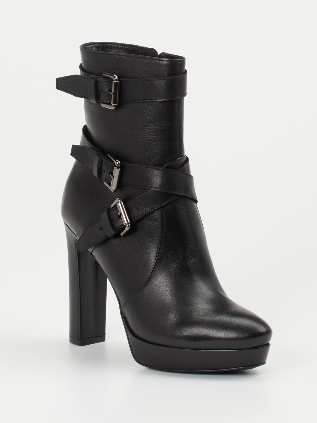 Konstantin Starke – Plateau-Stiefeletten aus Lammleder Schwarz