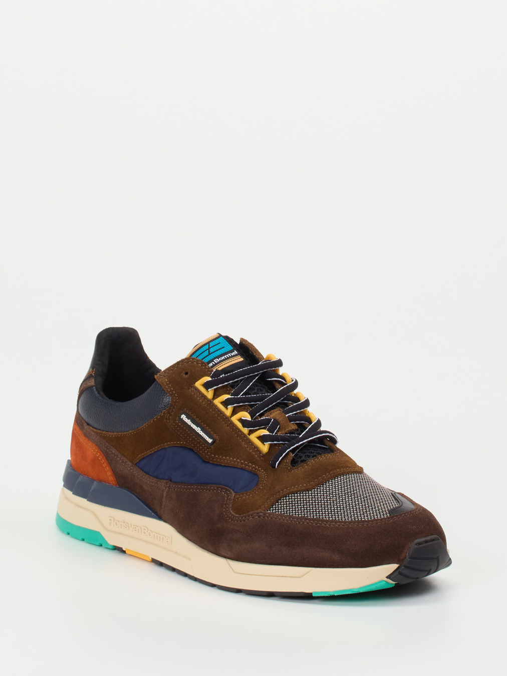 Floris van Bommel – Sneaker aus Veloursleder braun