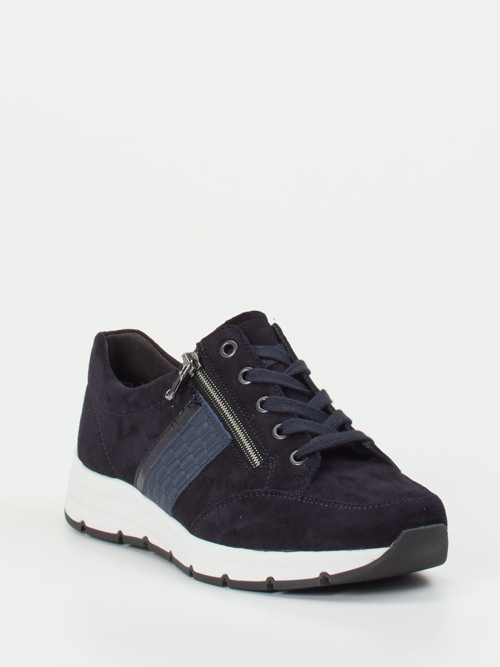 Semler – Komfort-Sneaker aus Veloursleder dunkelblau