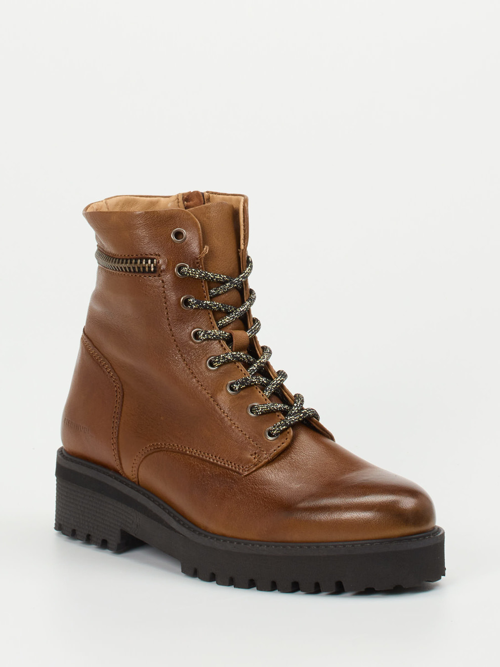 Piedi Nudi – Schnürboots aus Kalbleder mittelbraun