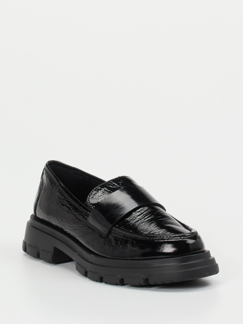 Candice Cooper – Chunky-Loafer aus Lackleder schwarz