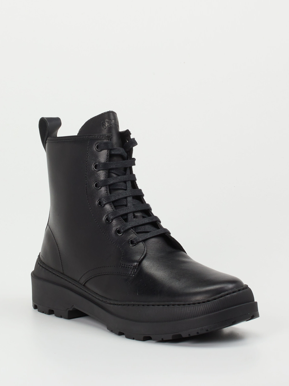 Camper – Combat-Boots aus Kalbleder schwarz