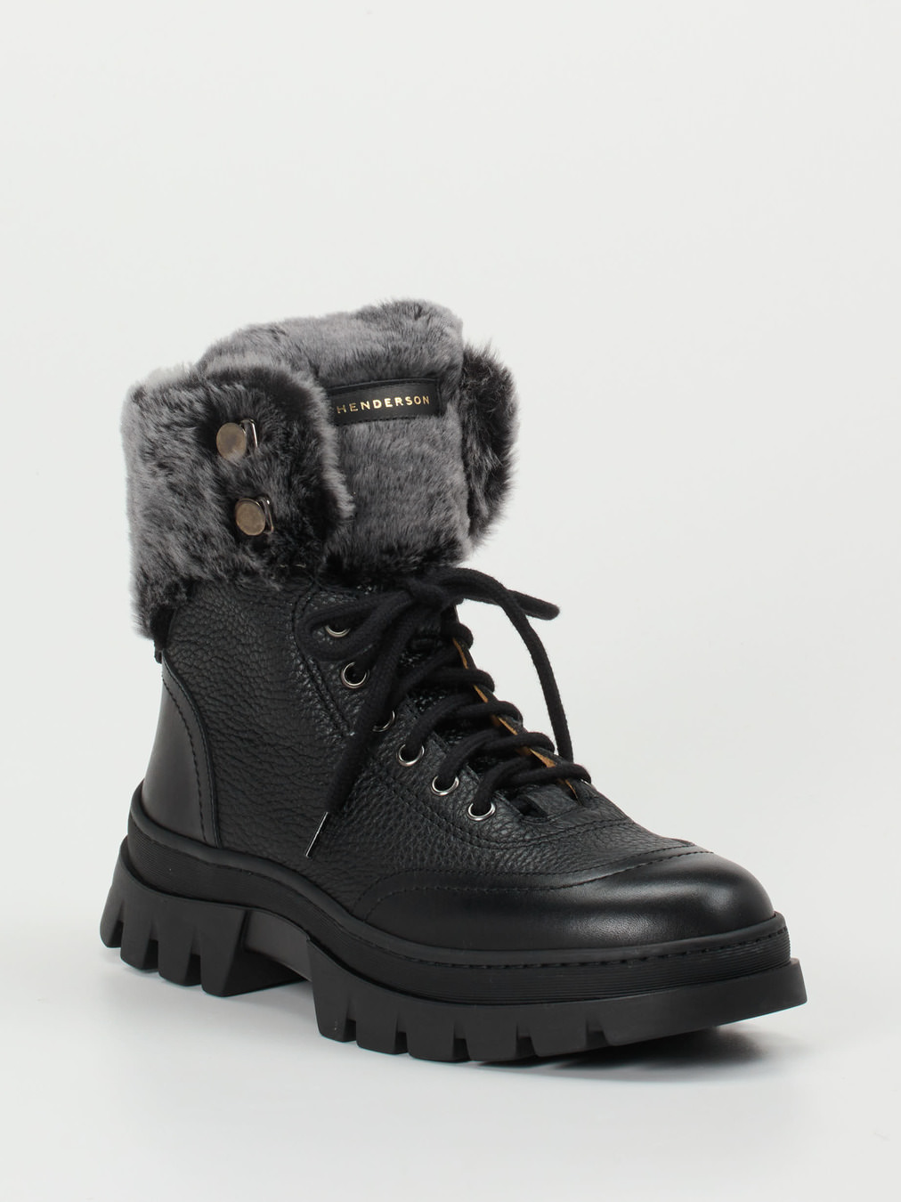 Henderson – Winterboots aus Kalbleder schwarz