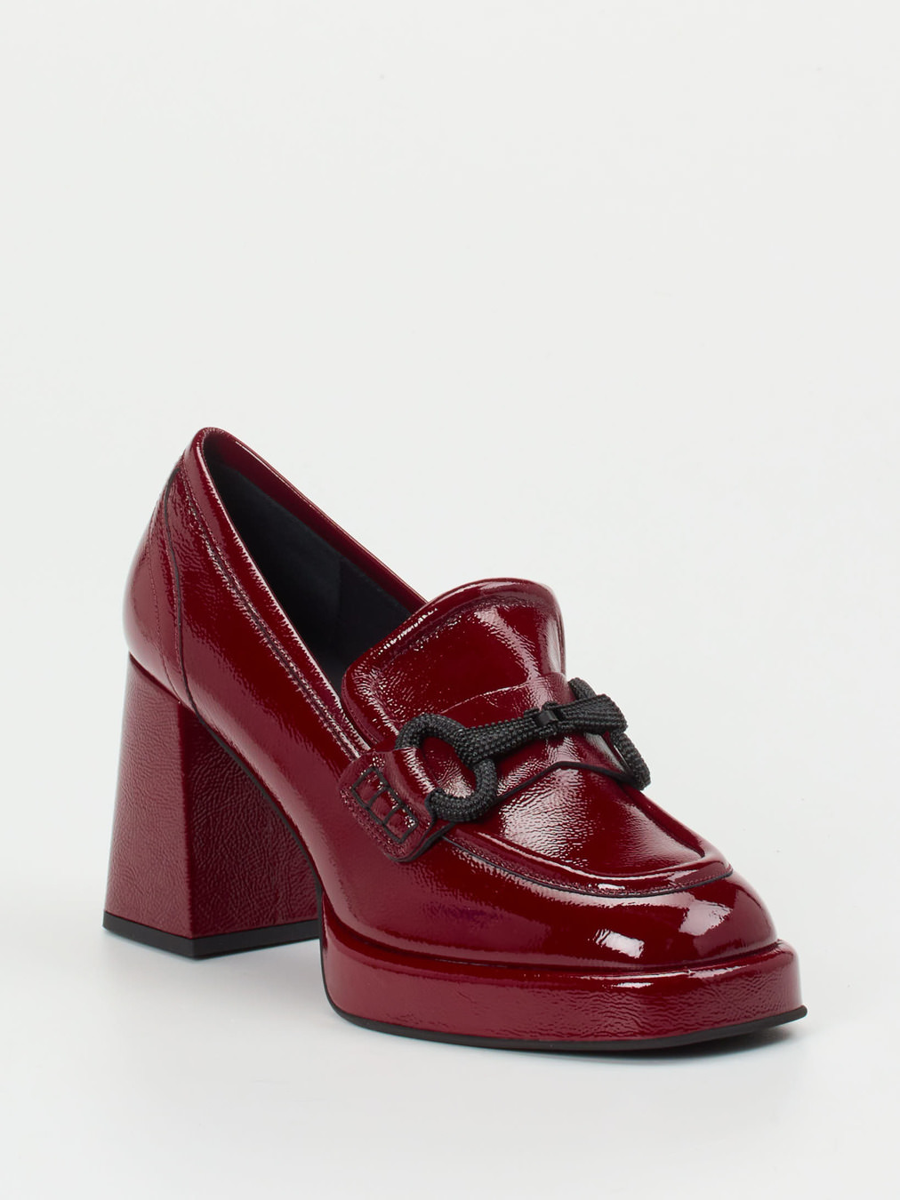 Konstantin Starke – Plateau-Loafer aus Lackleder Bordeaux