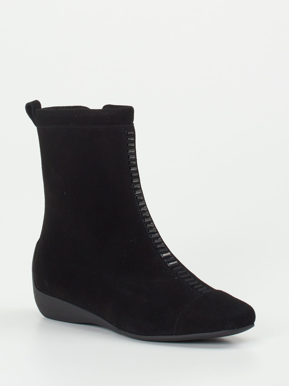 Mania – Ankle Boots aus Veloursleder Schwarz
