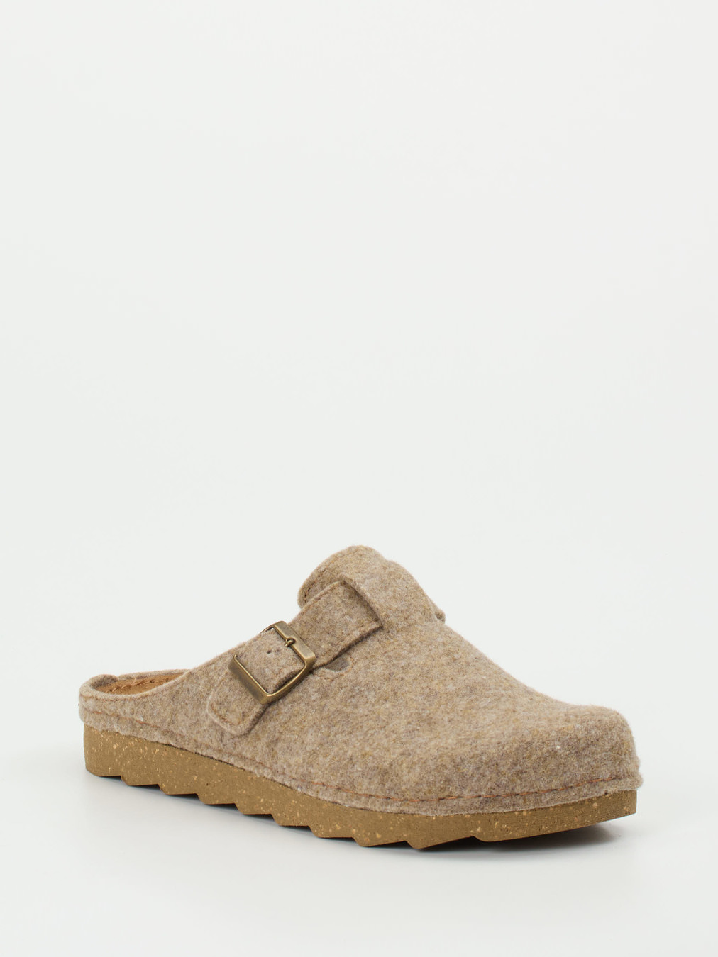 Rohde – Hausschuh-Clogs aus Filz in Beige