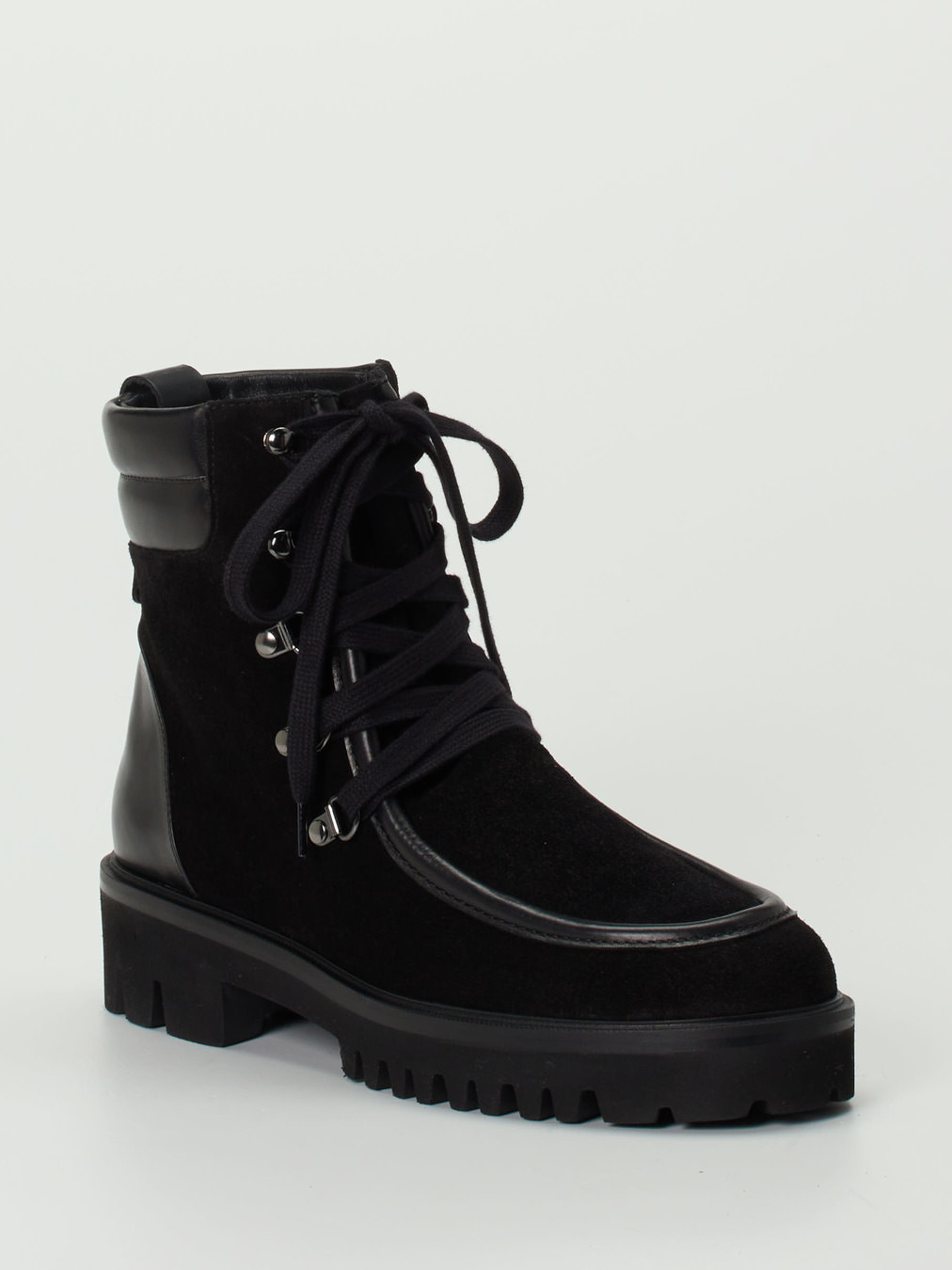 Truman's – Schnürboots aus Veloursleder schwarz