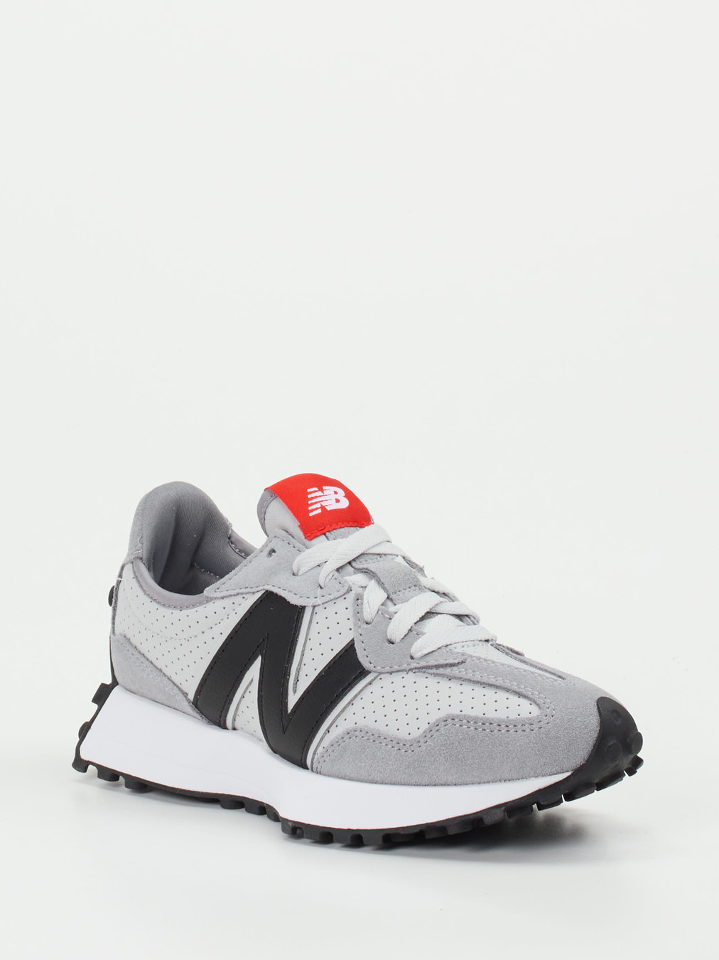 New Balance – Retro-Sneaker aus Veloursleder grau