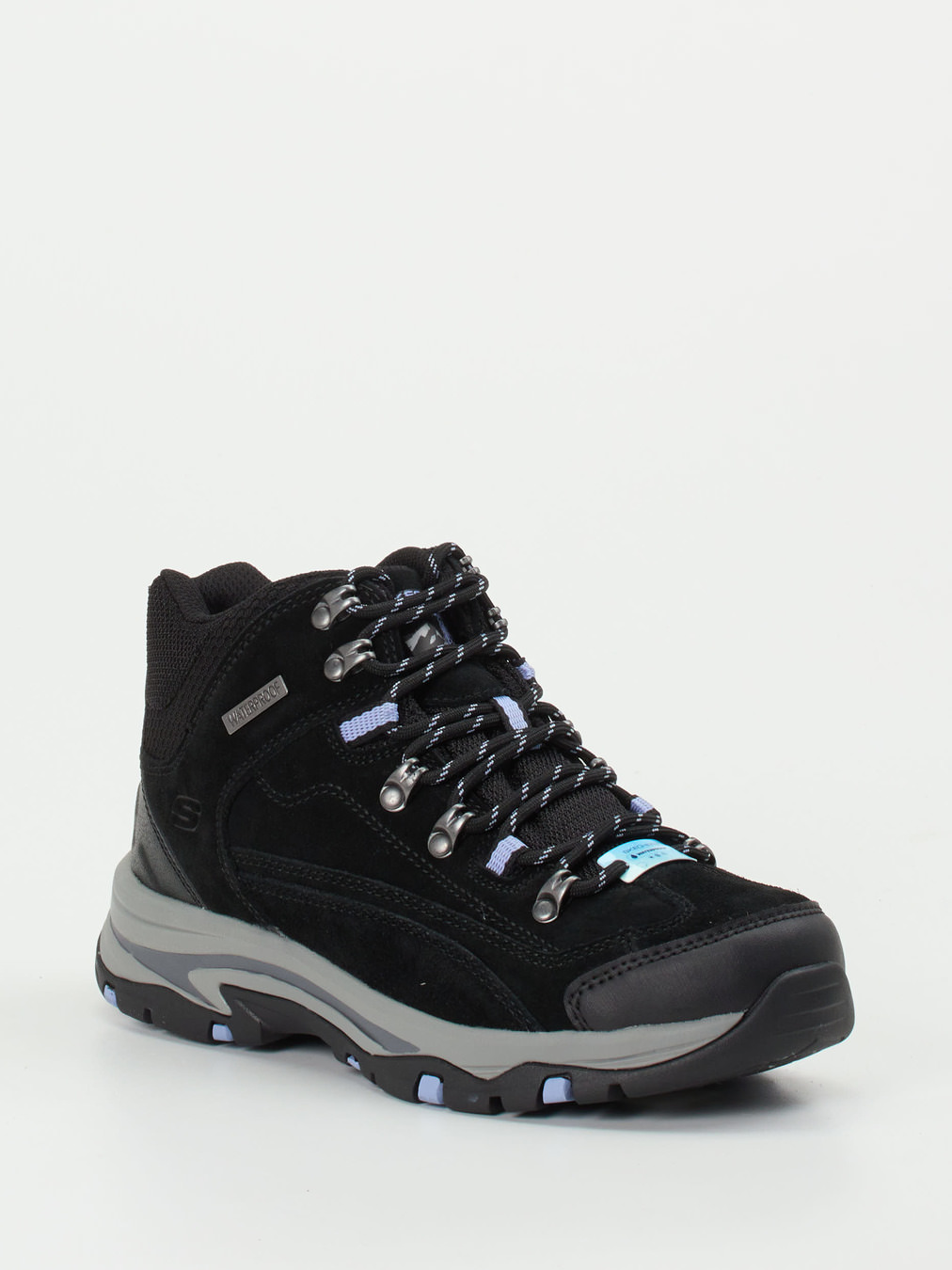 Skechers – Wanderschuhe aus Veloursleder schwarz