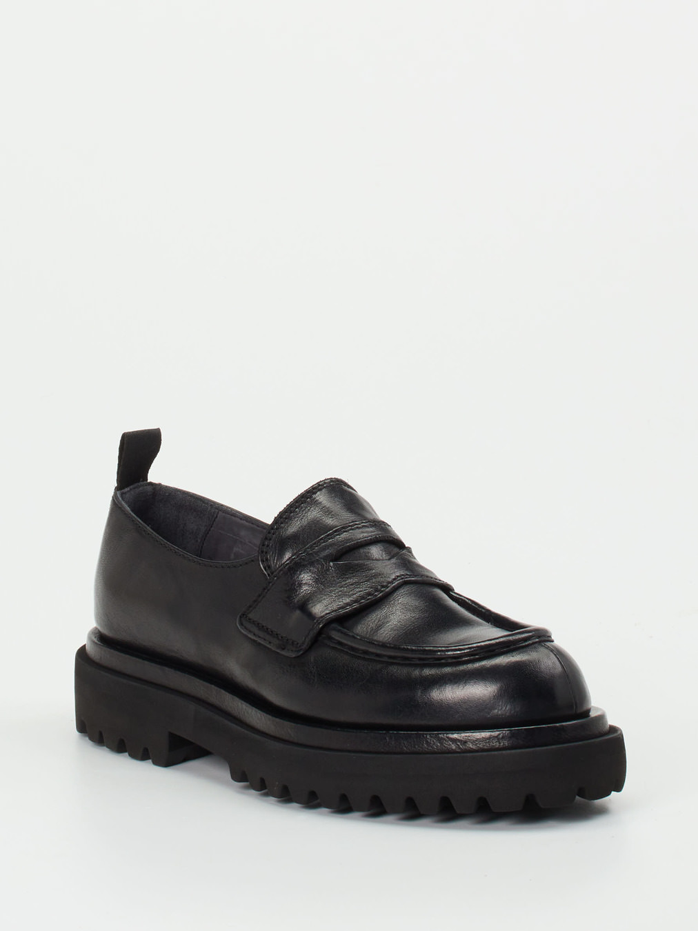 Officine Creative – Chunky-Loafer aus Büffelleder Schwarz