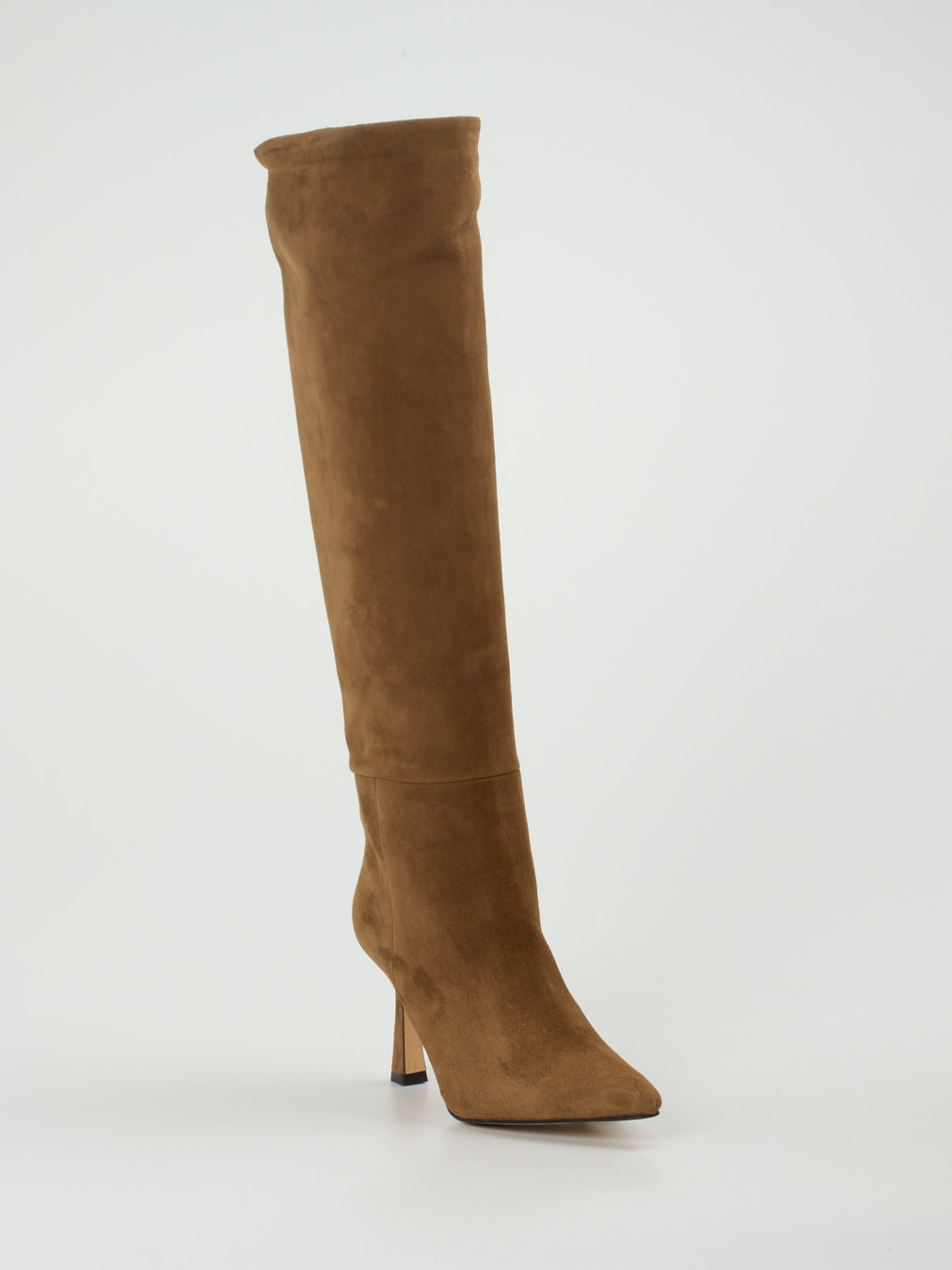 Konstantin Starke – Overknee-Stiefel aus Veloursleder Braun