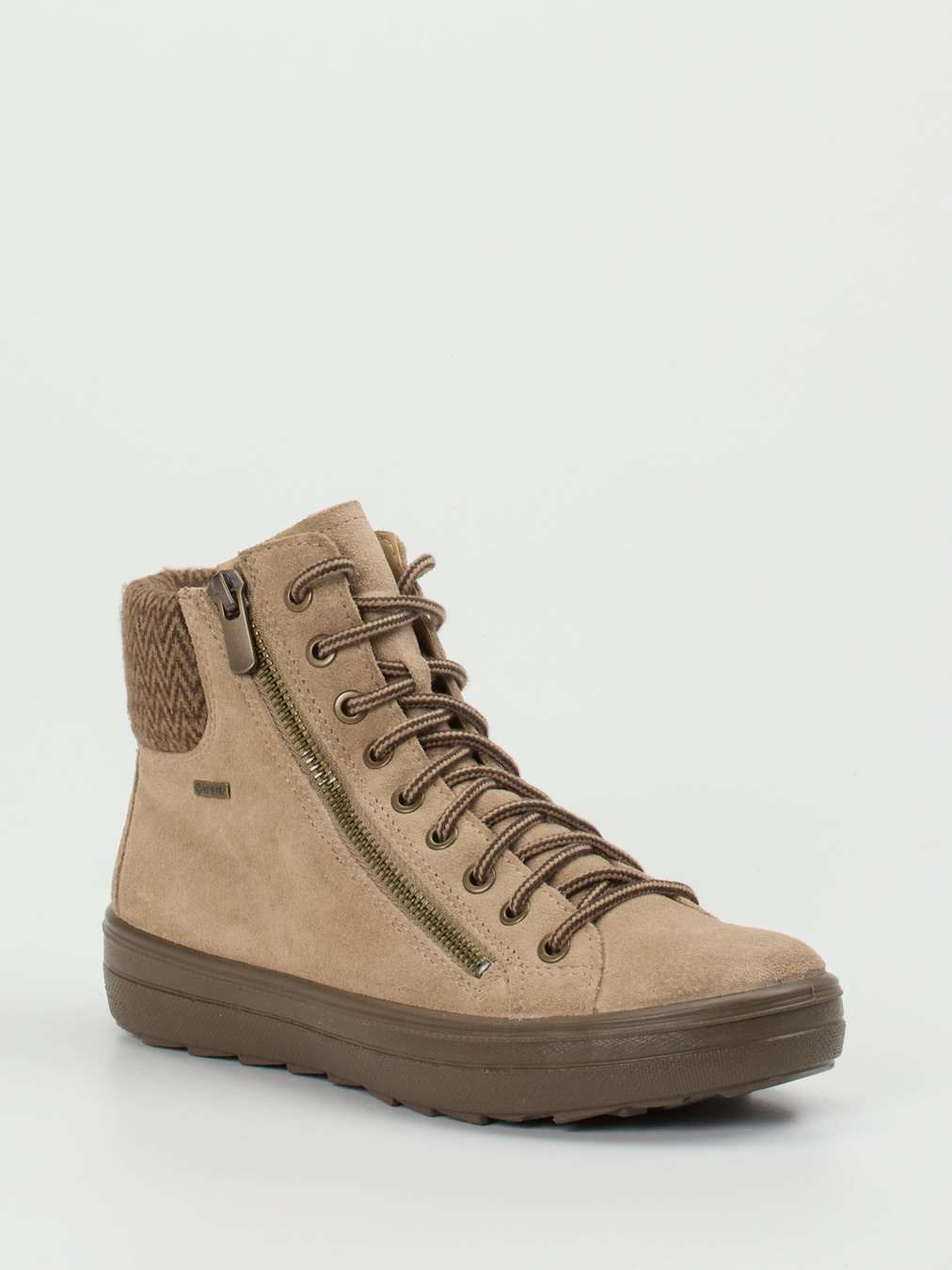 Legero – Schnürboots aus Veloursleder sandbeige