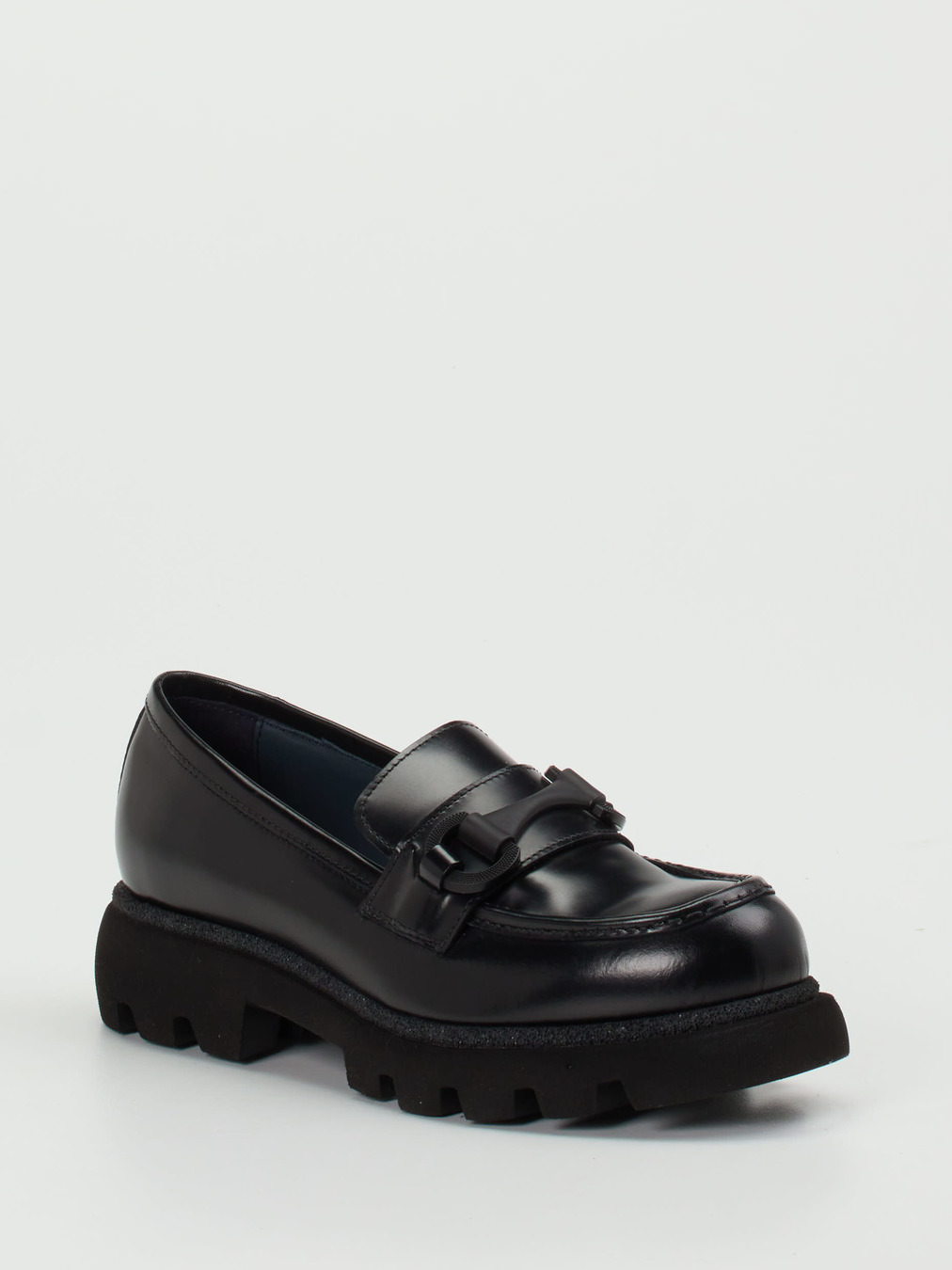 Konstantin Starke – Chunky-Loafer aus Hochglanzleder schwarz