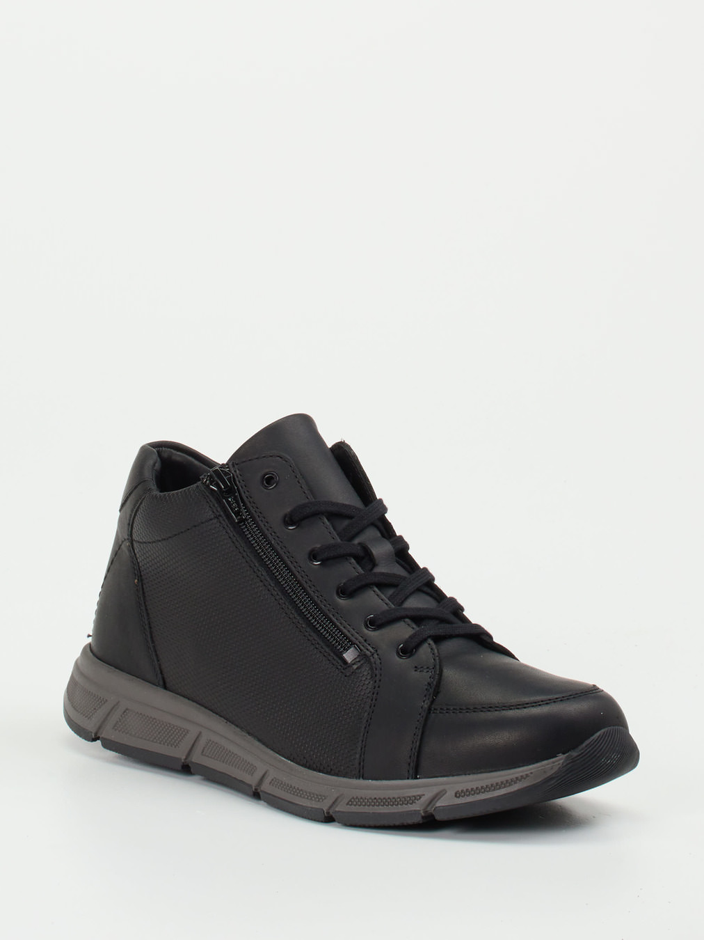 Solidus – Mid-Top Sneaker aus Kalbleder Schwarz