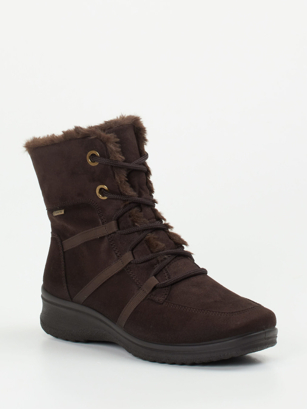 Ara – Winterboots aus Veloursleder dunkelbraun