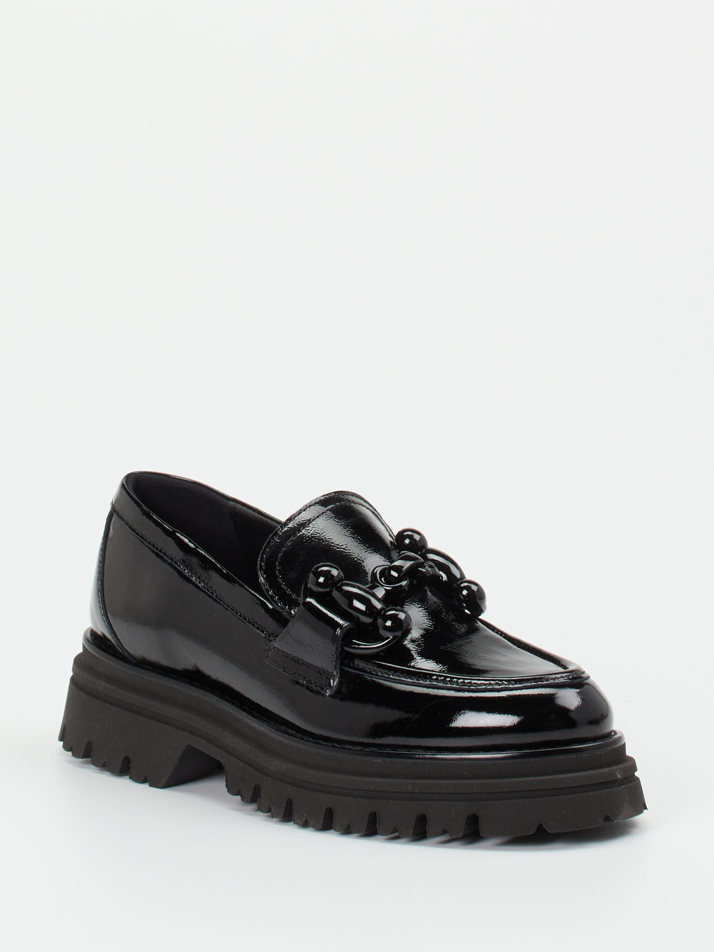 Maripé – Chunky Loafer aus Lackleder Schwarz