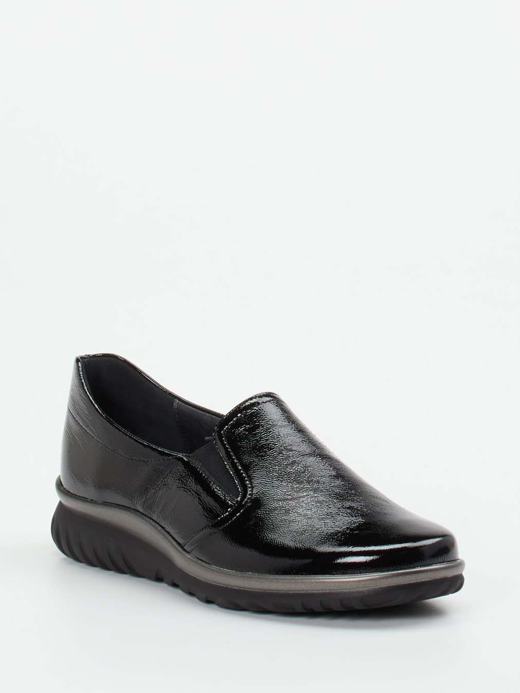 Semler – Slipper aus Lackleder Schwarz