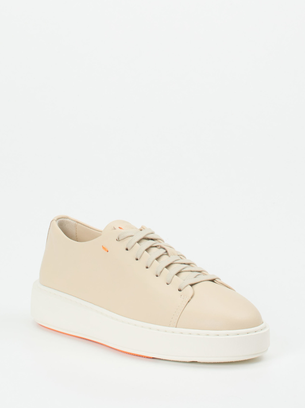 Santoni – Sneaker aus Lammleder in Beige