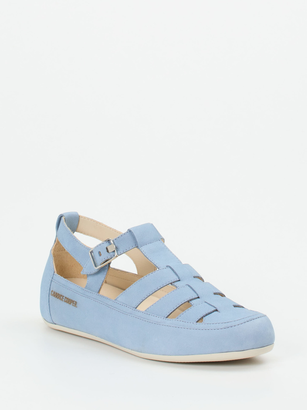 Candice Cooper – Fisherman Sandale aus Nubukleder Pastellblau