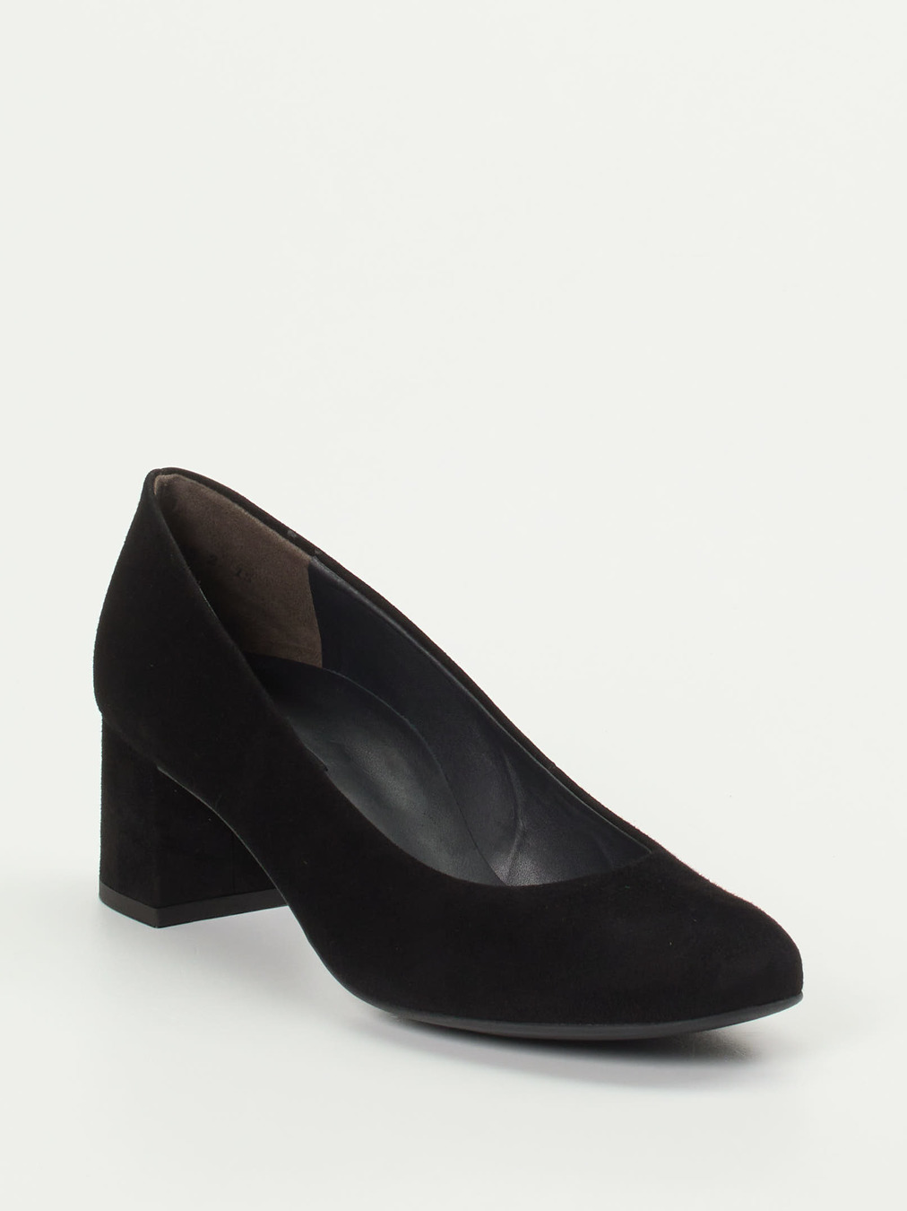 Paul Green – Blockabsatz-Pumps aus Veloursleder schwarz