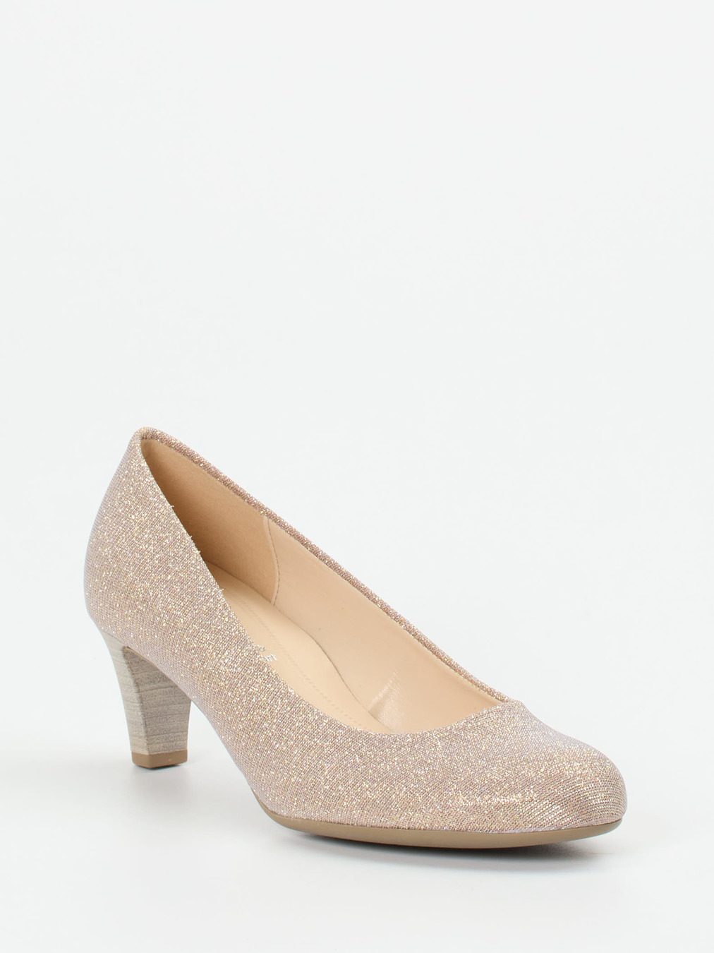 Gabor – Pumps aus Metallicleder in Champagner