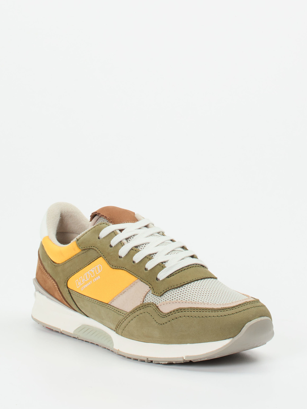 Lloyd – Retro-Sneaker aus Veloursleder olivgrün