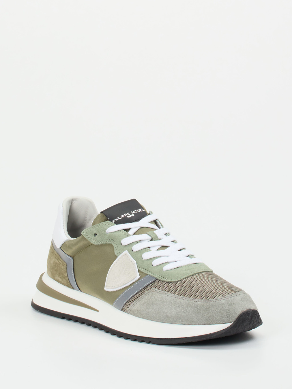 Philippe Model – Sneaker aus Veloursleder Khaki
