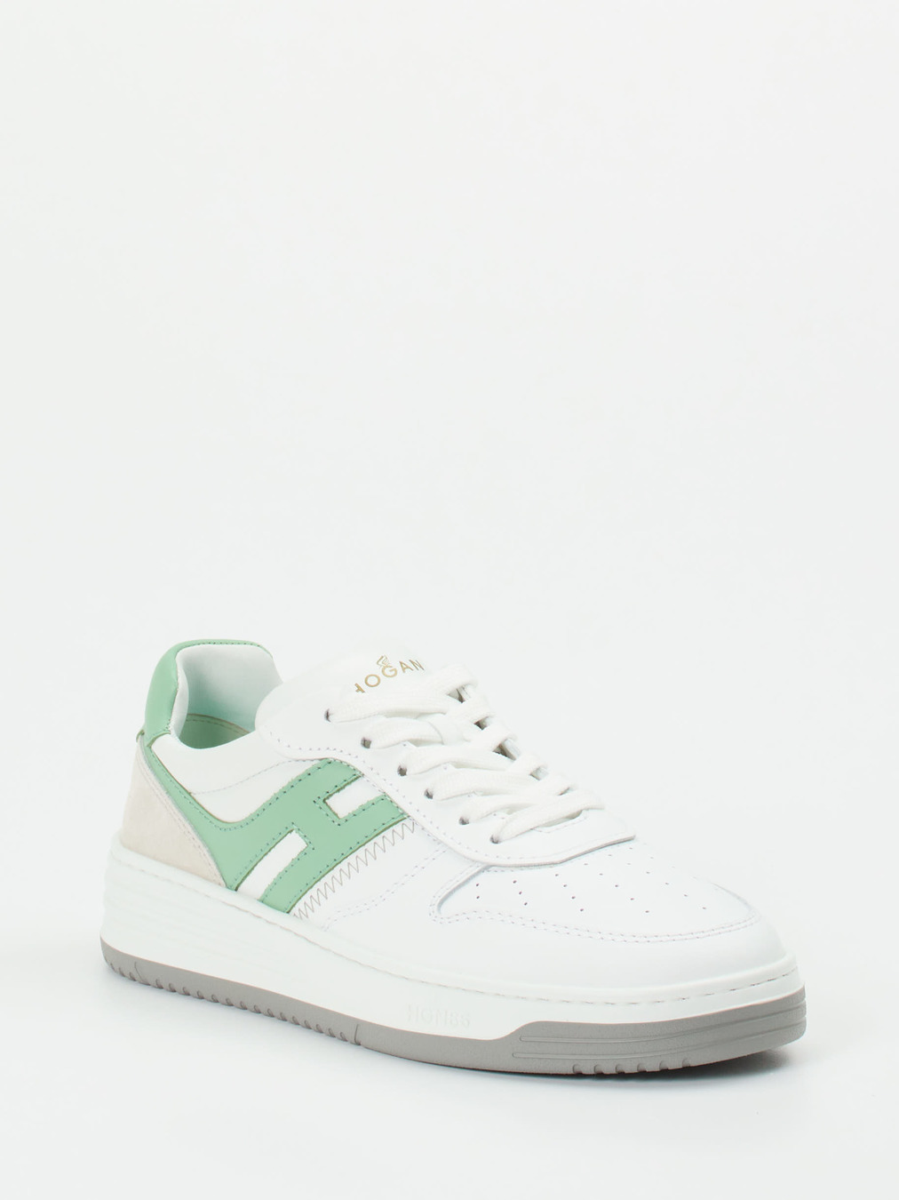 Hogan – Sneaker aus Veloursleder Weiß Mintgrün