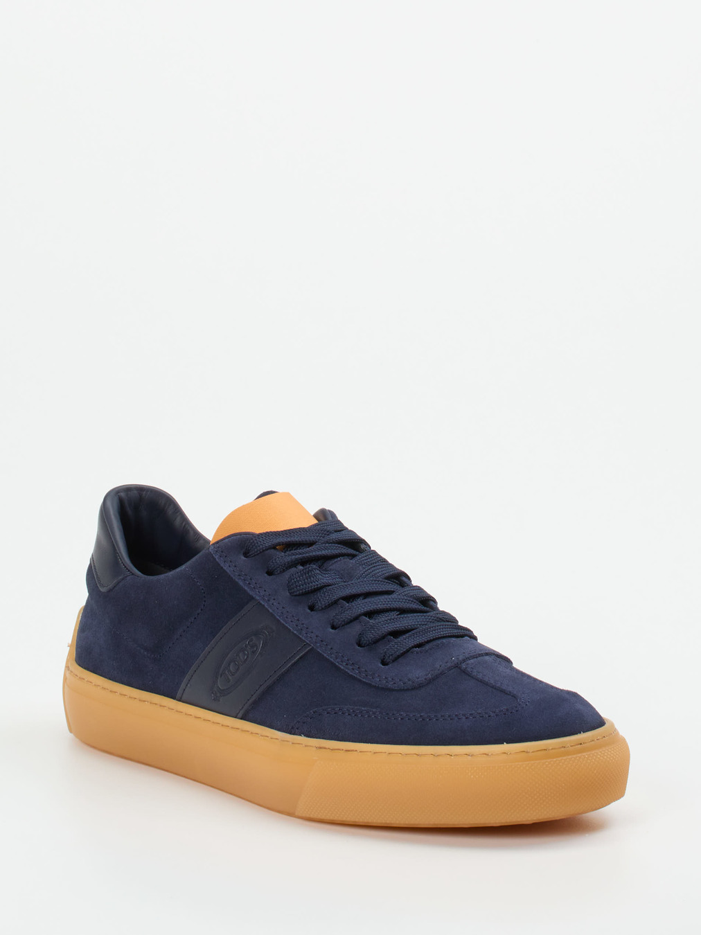 Tod's – Sneaker aus Veloursleder dunkelblau