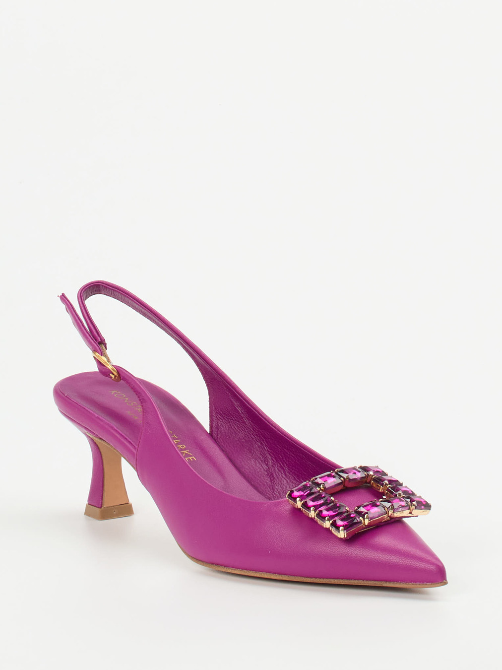 Konstantin Starke – Slingpumps aus Lammleder Fuchsia