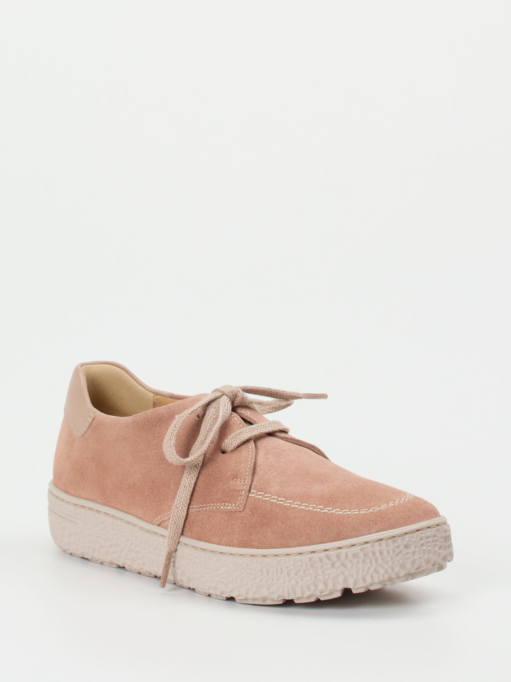 Hartjes – Komfort-Schnürschuhe aus Veloursleder rosa