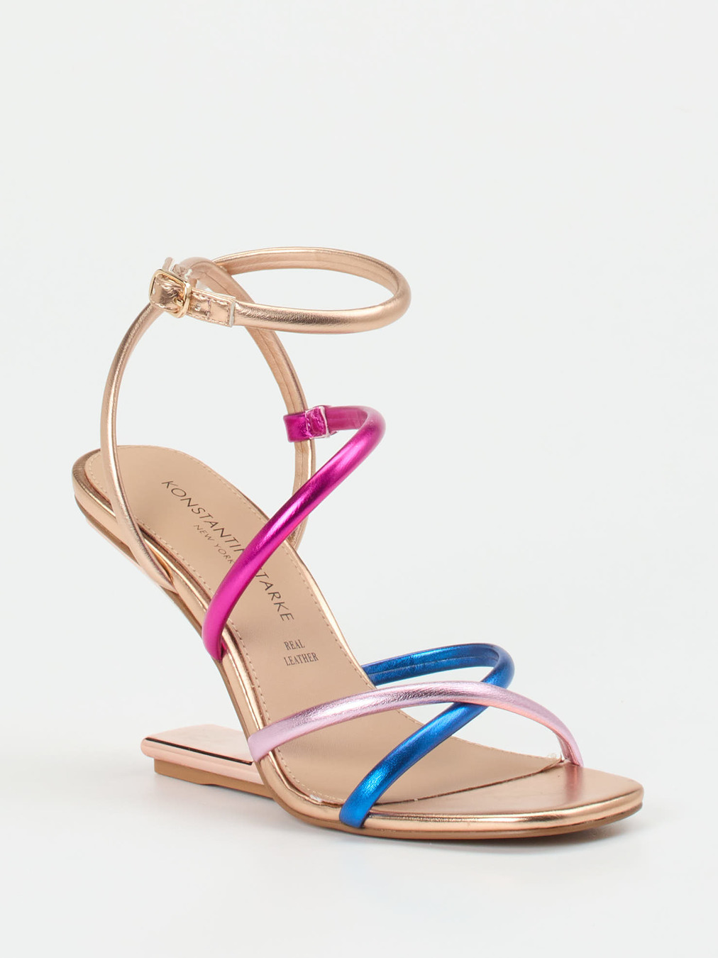 Konstantin Starke – High Heel Sandale aus Metallicleder