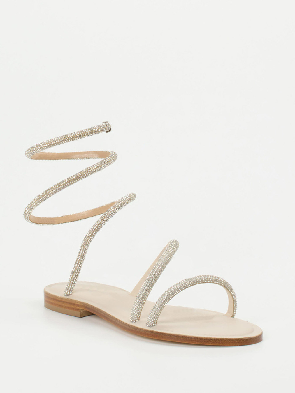 Konstantin Starke – Riemchensandale aus Metallicleder Beige