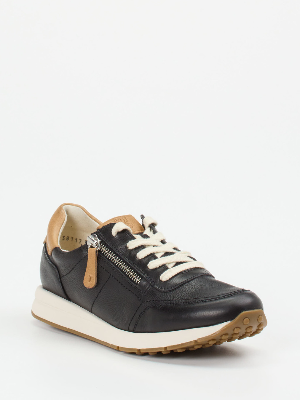 Paul Green – Sneaker aus Kalbleder in Schwarz