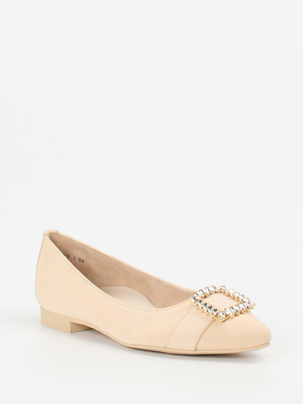 Paul Green – Ballerinas aus Veloursleder beige