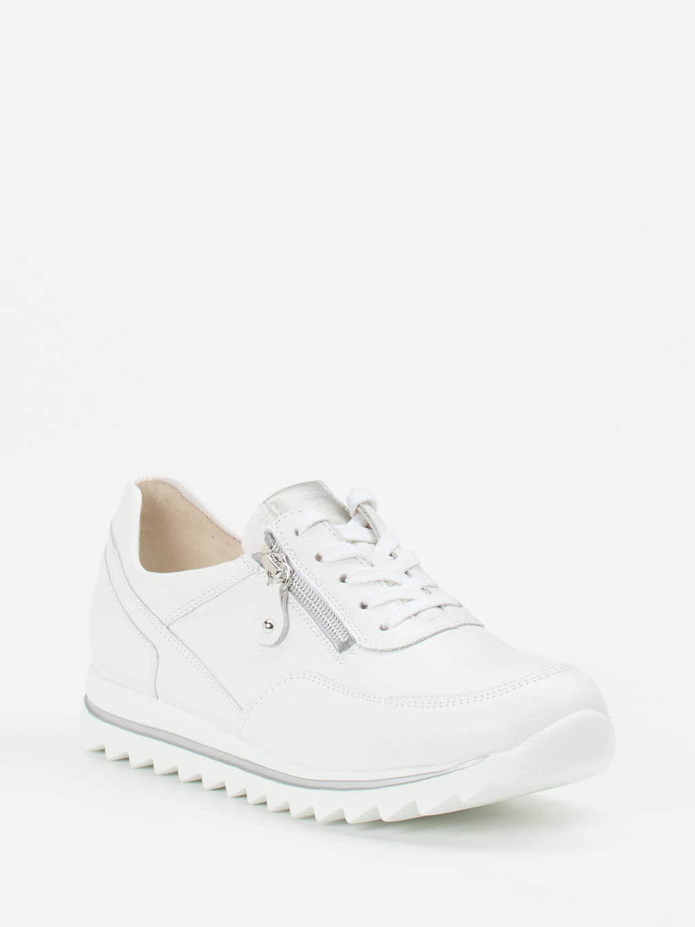 Waldläufer – Komfort-Sneaker aus Kalbleder weiß