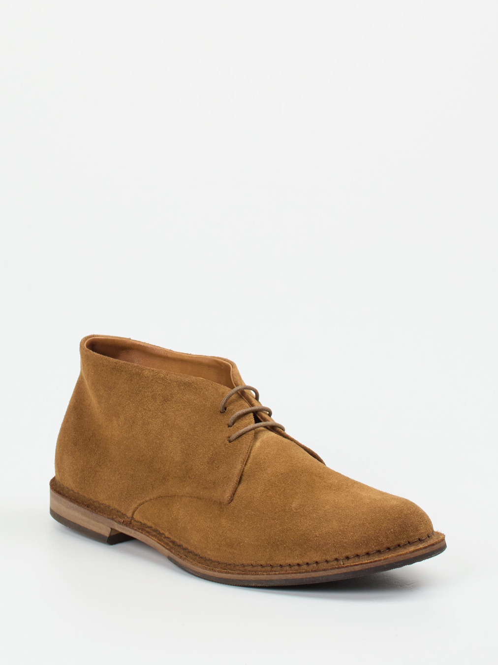 Pantanetti – Desert Boots aus Veloursleder Cognacbraun