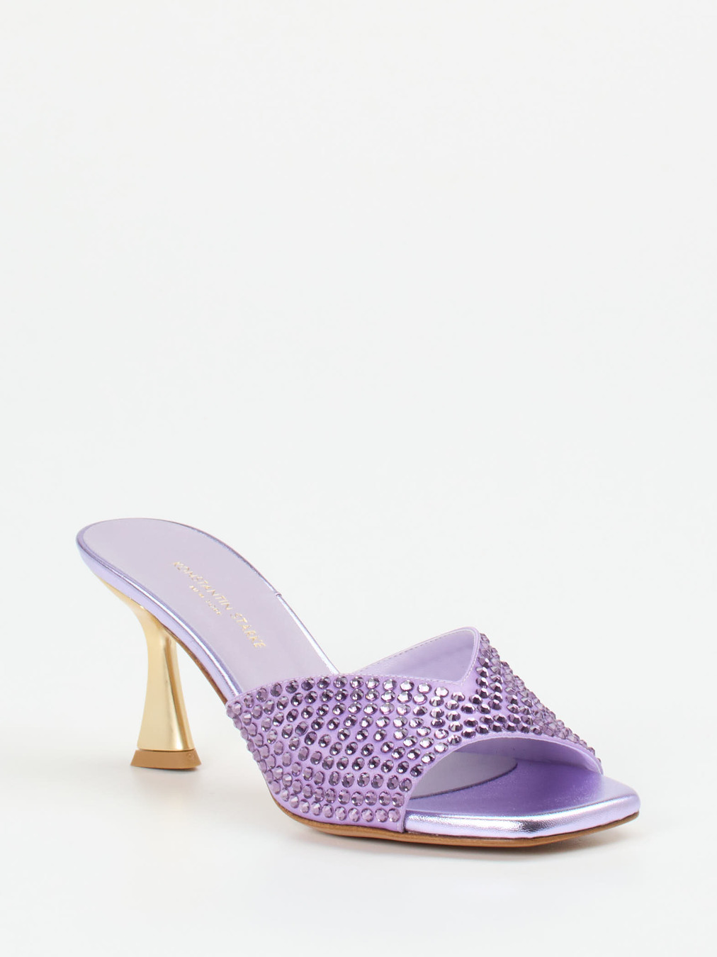Konstantin Starke – Mules aus Metallicleder Flieder