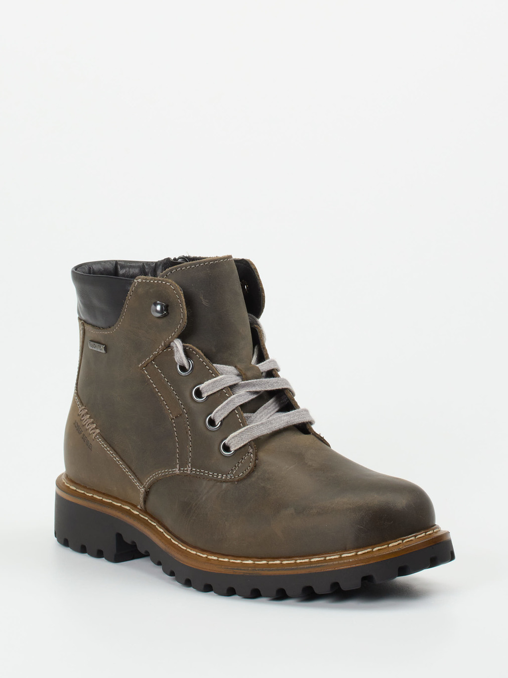 Josef Seibel – Schnürboots aus Nubukleder schlammgrün