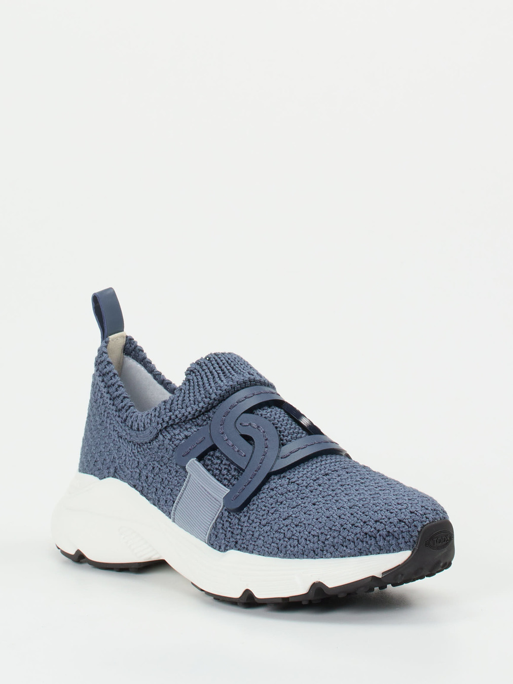 Tod's – Slip-On Sneaker aus Stretchstrick blau