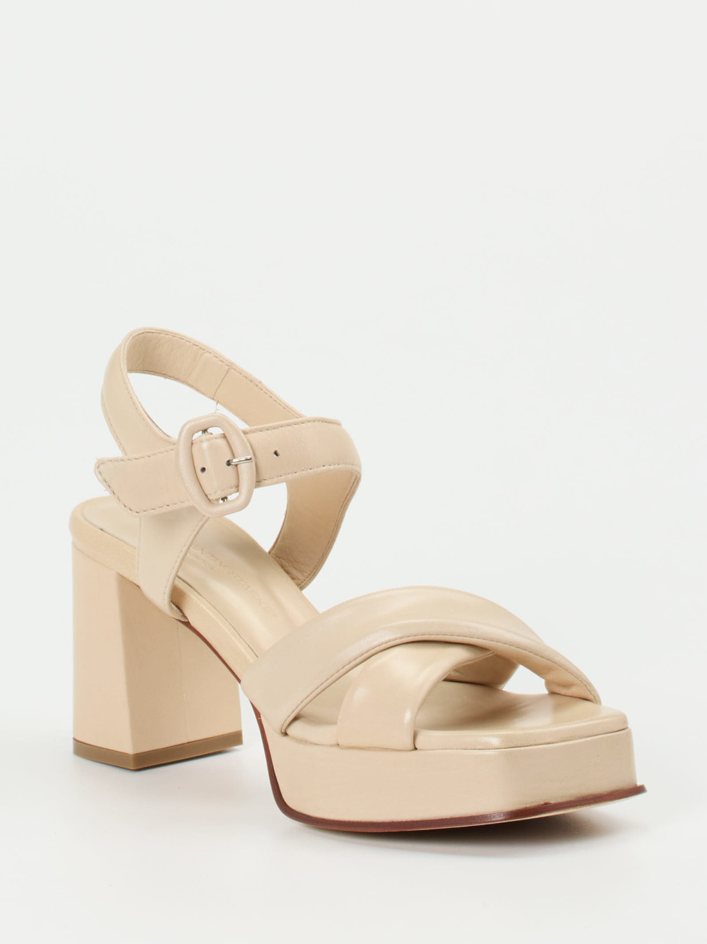 Konstantin Starke – Plateau-Sandaletten aus Lammleder beige