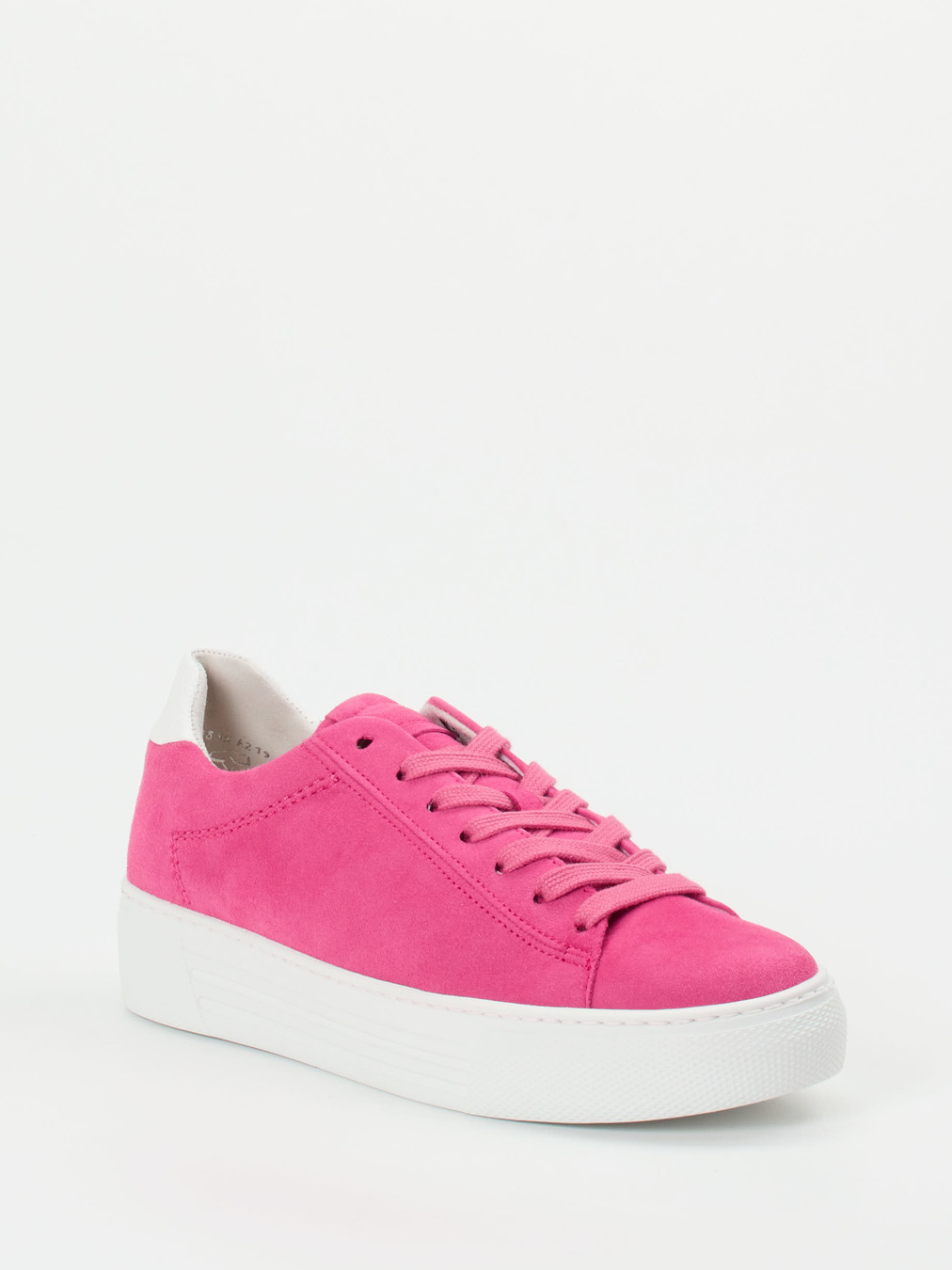 Gabor Comfort – Plateau-Sneaker aus Veloursleder Pink
