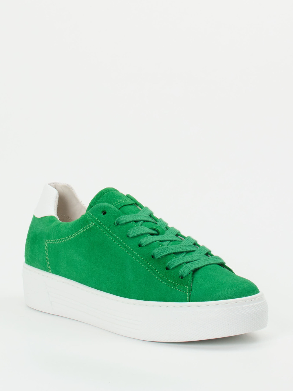 Gabor Comfort – Sneaker aus Veloursleder grasgrün