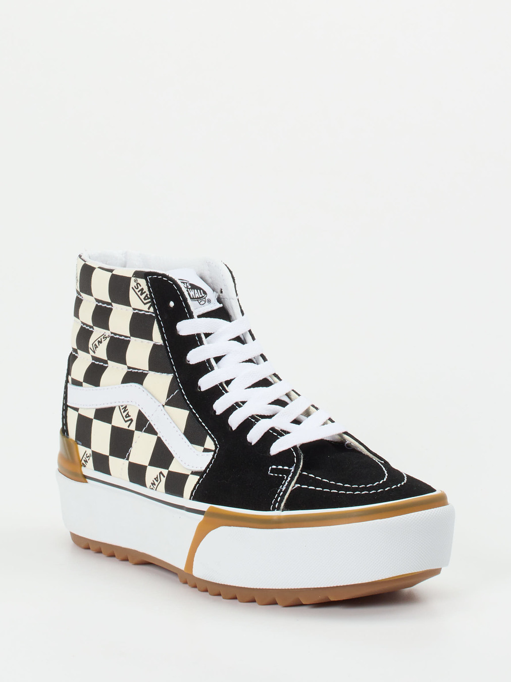 Vans – High-Top Sneaker aus Textil und Veloursleder Schwarz