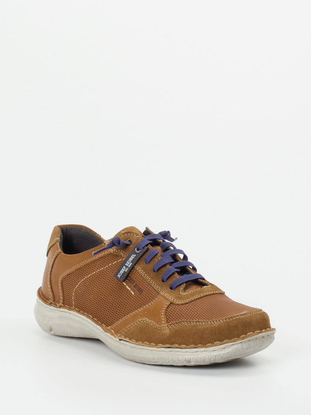 Josef Seibel – Freizeitsneaker aus geprägtem Leder Braun